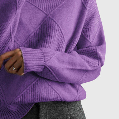 Women's Turtleneck Sweater Geometric Pattern for Casual
