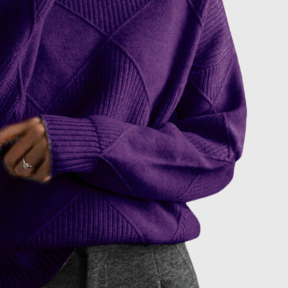 Women's Turtleneck Sweater Geometric Pattern for Casual