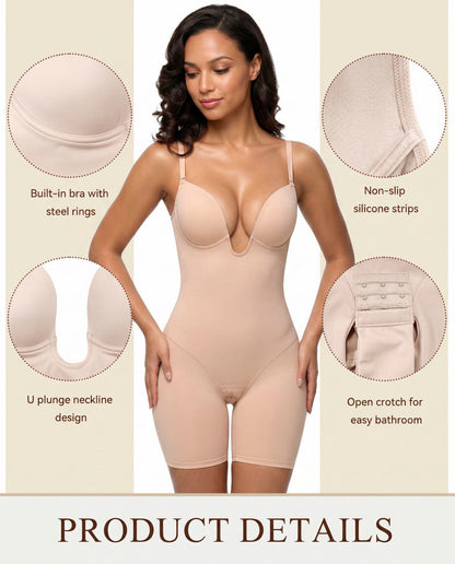 Women's U Plunge Strapless Bodysuit for Bridal Wear