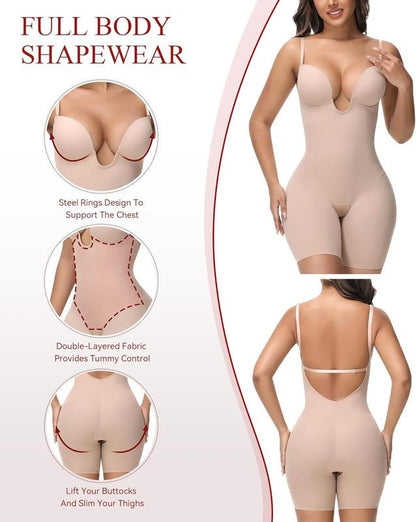 Women's U Plunge Strapless Bodysuit for Bridal Wear