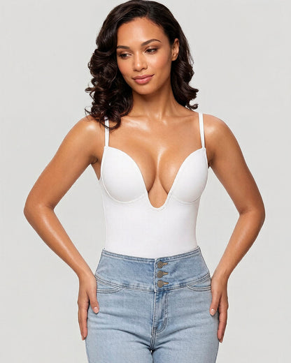 Women's U Plunge Strapless Bodysuit for Bridal Wear